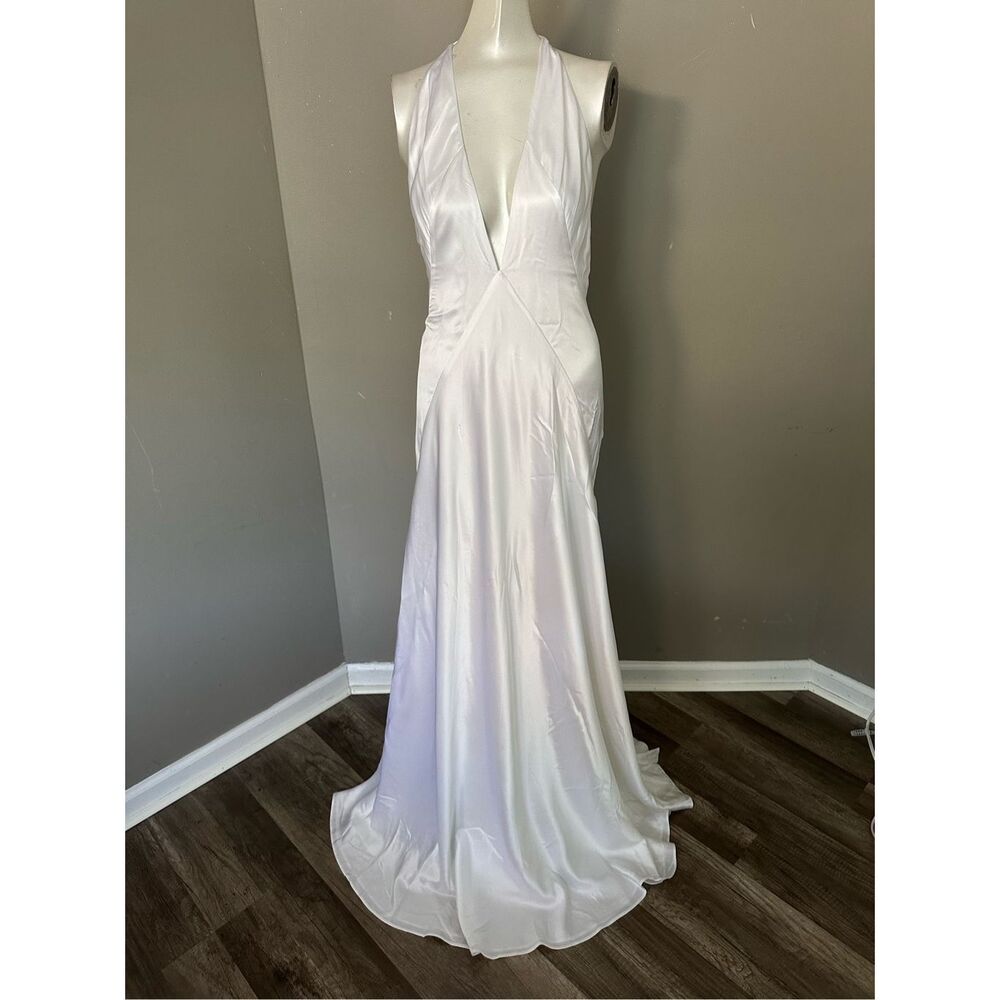 MICHAEL LO SORDO Alexandra silk-satin gown Size US10 $1,190 - Picture 4 of 14